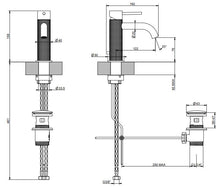 Load image into Gallery viewer, 316 Intreccio 54401.707 basin mixer in black metal brushed pvd
