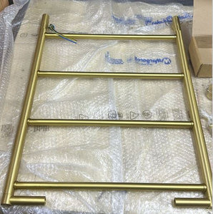 3-582 electric heated towel rail 470mm in dark champagne