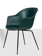 Load image into Gallery viewer, Bat 10029362 Chair With Un-Upholstered, 610w x 570d x 830h mm, Frame Black Matt, Shell Dark Green
