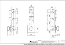 Load image into Gallery viewer, Af/21 Fukasawa 2702a402b Bath and Shower Thermostatic with Two Volume Control in Chrome (1700a402a Internal Piece included)
