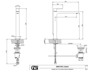 Emporio 29903.031 single hole mixer in chrome, with 1/1/4" waste and 3/8" flexible connections