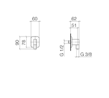Load image into Gallery viewer, Lissé 28450845-00 Wall Elbow in Polished Chrome
