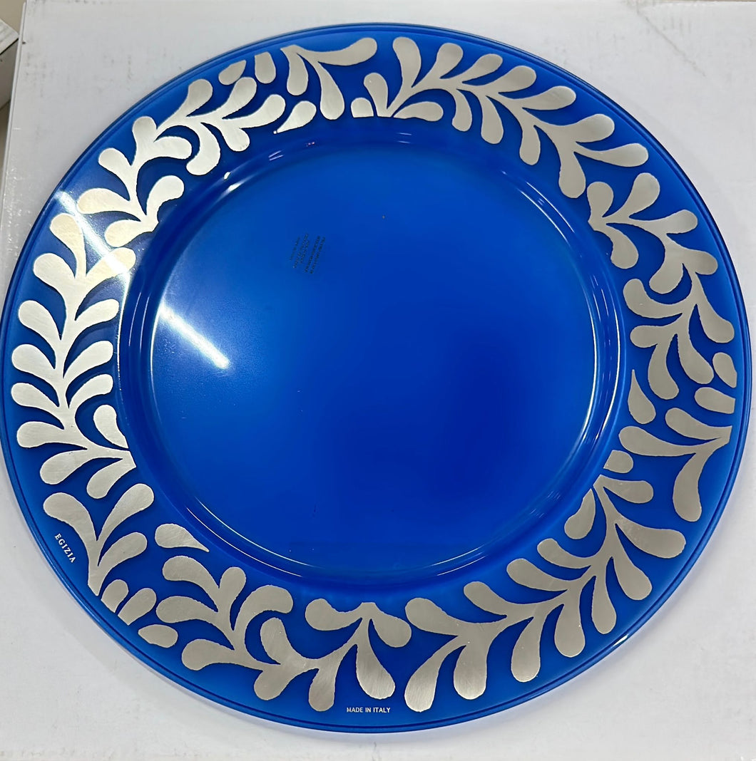 Egizia Dulcamara E6678516, Plate Ø320 mm, in Blue-silver Decors