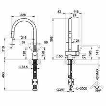 Load image into Gallery viewer, 50317.031 sink mixer in chrome with swivelling spout and pull-out double jet spray
