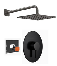 Load image into Gallery viewer, 44702.707+44655.031+59158.707 one-way shower bundle in black metal brushed PVD
