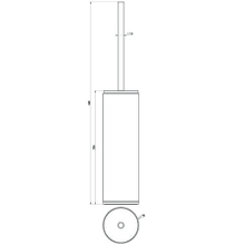 Load image into Gallery viewer, INCISO 58543.707 White free standing toilet brush holder in Black Metal Brushed PVD
