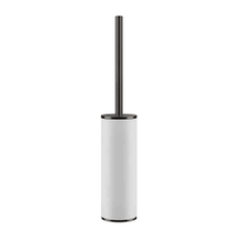Load image into Gallery viewer, INCISO 58543.707 White free standing toilet brush holder in Black Metal Brushed PVD

