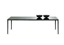 Load image into Gallery viewer, Italia Mirto Indoor IMT220_C Table, 2200w x 1000d x 730h mm, Top Matt Carrara White Marble 0890M, Frame Painted Black Chrome 0170M
