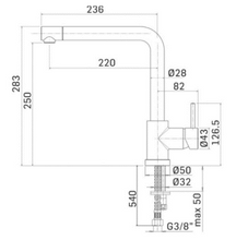 Load image into Gallery viewer, PT902C 115.0556.849 Alto swivel L brass sink mixer in chrome
