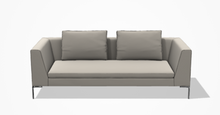 Load image into Gallery viewer, Charles CH228 Sofa + CH72_C BACK CUSHION, 2300w x 970d x 730h mm, Frame Bright Brushed 0189A, Leather Gamma 205
