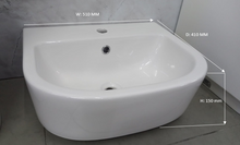 Load image into Gallery viewer, Ying WY101140050001 Heart VC wall hung wash basin in white with faucet hole &amp; overflow hole, without logo
