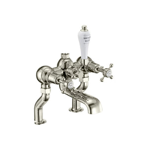 Edwardian 25.033.581.08 Deck-mounted bath-shower mixer in platinum