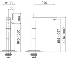 Load image into Gallery viewer, Supernova 33.584.710.00 single-lever basin mixer for free-standing assembly, with stand pipe, no pop-up waste, with concealed part

