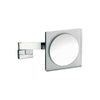 Spiegel 1096.060.04 Led Wall-Mounted Square Shaving and Cosmetic Mirror (5x) (Chrome)