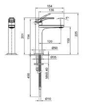 Load image into Gallery viewer, Al/23 2629b004wf 
Single-Control Washbasin Mixer in Matt White Without Drain
