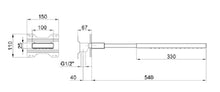 Load image into Gallery viewer, 86028022 Wall Mounted Rectangular Shower Head in Chrome with 2 Arms
