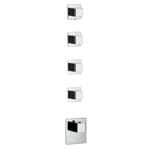Rettangolo 37651.031 Thermostatic High Capacity Built-In Mixer  Finish: Chrome w/4 valves 37661.031