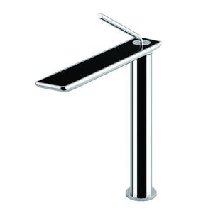 38511.031 iSpa Technology Sink Mixer with Swivelling Spout in Black Insertion [DISPLAY]