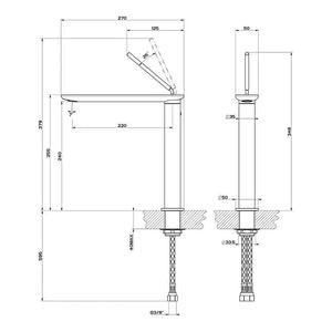 38512.031 Ispa Technology Sink Mixer with Swivelling Spout