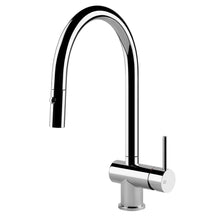 Load image into Gallery viewer, 50317.031 sink mixer in chrome with swivelling spout and pull-out double jet spray
