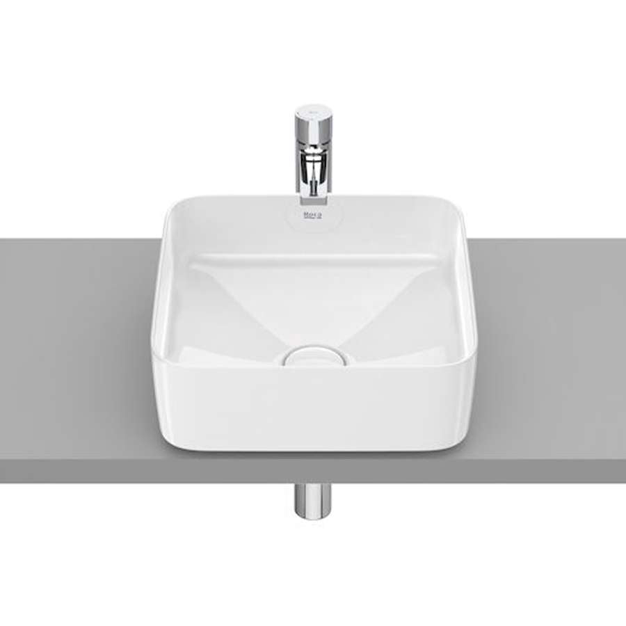 A327532000 Inspira Square Over Counter Washbasin, Size : 370 X 370mm, Colour : White (WT)