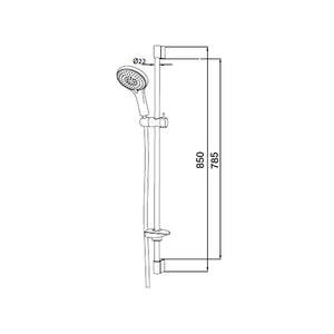 Ac800025 Lago Shower Kit  Color : Chrome