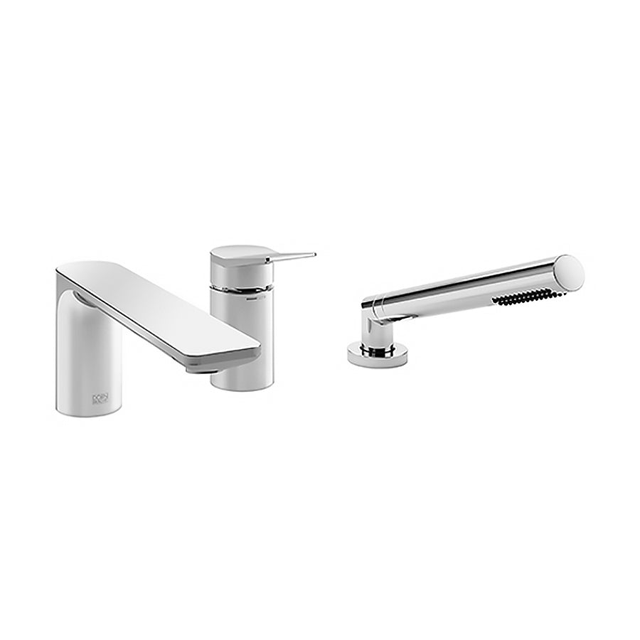 Lisse 27312845-06 Deck-mounted Three-Hole Single-Lever Bath Mixer in Platinum Matt