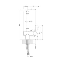 Load image into Gallery viewer, Oxygene Cucina 50201.706 special made sink mixer swivelling spout and 120¢X rotation head in black metal PVD with GA cert.C20160361

