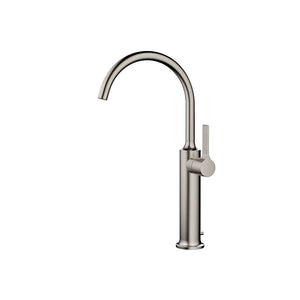 Vaia 33.533.809.06 single-lever basin mixer in platinum matt with raised base