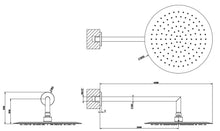 Load image into Gallery viewer, Wall-mounted adjustable and antilimestone showerhead Ø300mm  in mirror steel
