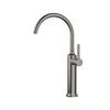 Vaia 33.533.809.99 single-lever basin mixer (dark platinum matt) with raised base