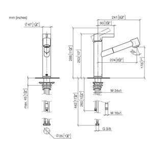 Sync 33875760-00 sink mixer in chrome with spray