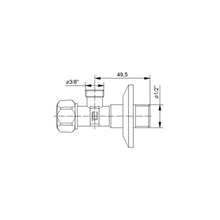 Load image into Gallery viewer, 413012I Angle valve 1/2x3/8 with rosette
