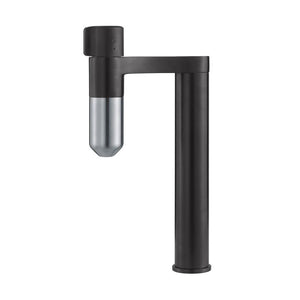 120.0551.220 Vitual Capsule 2 in 1 single dispense filter tap in matt black and silk steel PVD