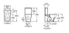 Load image into Gallery viewer, Gap 342478 close-coupled WC  S-trap bowl in white with Gap 34147500C cistern and Gap A801472005 seat &amp; cover

