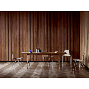 Carl Hansen & Son Hunting BM1160 Table, 2100w x 820d x 720h mm, Frame Walnut Oil , brass cross bars
