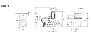 Subway floorstanding toilet bowl with Subway cistern and Subway seat & cover