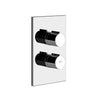 Emporio 38794.031 external parts for thermostatic mixer in chrome with 1/2" connections, filters, and 1/2" two-way diverter 5400 (internal parts included)