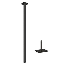 Load image into Gallery viewer, Rettangolo 20099.299 Ceiling-Mount Basin Spout in Xl Black with Rettangolo 26105.299 Separate Control for Basin Mixer, in  black
