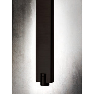Rettangolo 20099.299 Ceiling-Mount Basin Spout in Xl Black with Rettangolo 26105.299 Separate Control for Basin Mixer, in  black