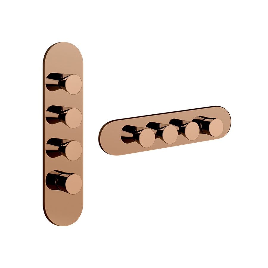 Cono 45206.030 Thermostatic High-Capacity Mixer in Copper Pvd (concealed parts included)