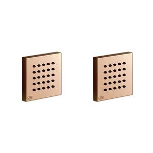 Rettangolo Wellness 32973.030 65 X 65 mm Lateral Wall Shower Head in Copper PVD two pieces