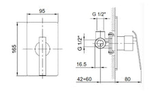 Load image into Gallery viewer, Dolce 32024563s Built-In Shower Mixer with 32024549 Handle in Chrome

