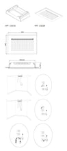 Load image into Gallery viewer, Acqua Zone 75 93 C022b Ceiling Mounted Showerhead 530 X 346 mm in Brushed Stainless Steel with Waterfall  with 75 00 C021a Built-In Piece
