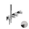 Milano 31937312b External Piece Of 2-Way Thermostatic Mixer in Brushed Stainless Steel with Handshower and 19 00 D212a Built-in piece
