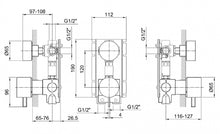 Load image into Gallery viewer, Af/21 2702a187b External Piece for Built-In Shower Mixer in Chrome  with 1700a187a 
Internal Piece
