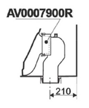 Load image into Gallery viewer, Elbow Outlet Connector 210mm bottom outlet
