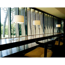 Load image into Gallery viewer, TMD TMDTA01 Table Lamp Frame Satin nickel structure, Lampshade white linen, with LED bulb 4,5 W &amp; ajustable lampshade, UKA01 UK plug
